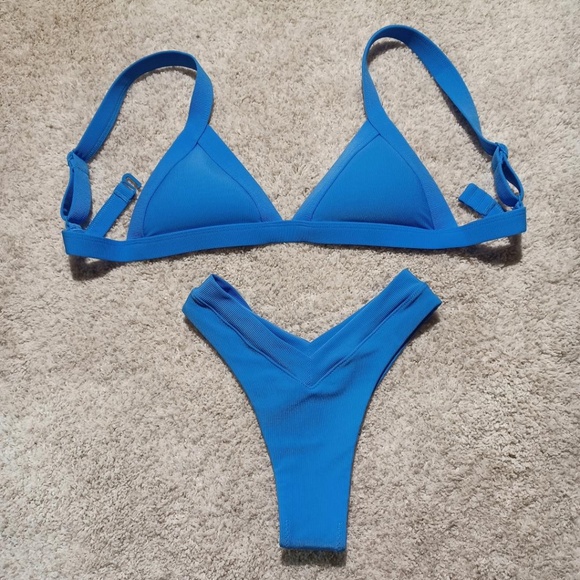ONEONE SWIMWEAR Electric Blue Kameron Top & Jesse Bottoms SET - Picture 4 of 8